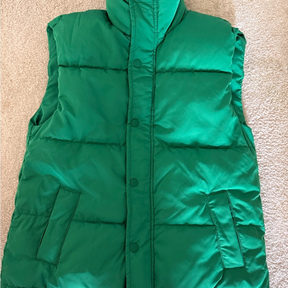 Kids Green Puffer Vest